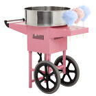Electric Commercial Cotton Candy Machine /Floss Maker Pink Cart Stand