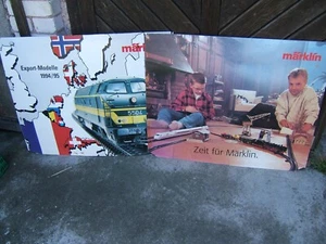 2x Märklin (Export) Schild Werbung Pappe Reklame 90er Schaufenster - Bild 1 von 1