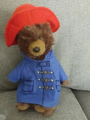 Official Paddington Soft Plush teddy toy Bear In Grey Mail Sack - Image 1 of 4