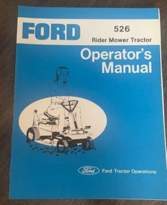 FORD 526 Rider Mower Tractor Operator's Manual SE 3557 11764 - Picture 1 of 2