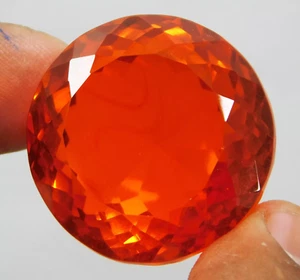 Piedras preciosas sueltas de corte redondo con topacio naranja brasileño natural de 127,32 quilates - Imagen 1 de 7