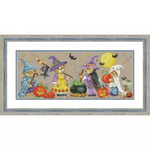 Counted Cross Stitch Kit Halloween DIY Unprinted canvas - Picture 1 of 1