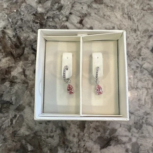 Swarovski  Gold-Plated Rose Colored Crystals Drop Earrings 5723566 - Picture 1 of 8