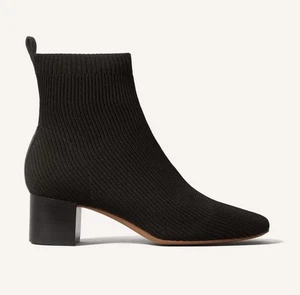 Everlane The Glove Boot in Black Women's Stretch Rib Knit Ankle Bootie - Picture 1 of 13