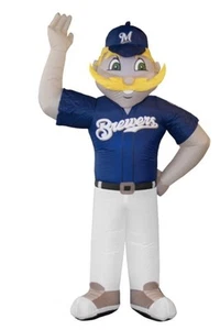 Milwaukee Brewers Team Maskottchen Bernie 7' luftgeblasen selbstaufblasbar LED beleuchtet - Bild 1 von 3