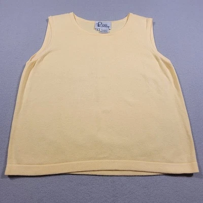 Lilly Pulitzer Sleeveless Sweater Tank Top Womens Small Yellow Knit VTG Y2K - Image 1 of 4