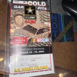 2003 NASCAR Darlington Carolina Dodge Dealers 400 Craven Win 2 Garage & Pit Pass - Picture 1 of 4