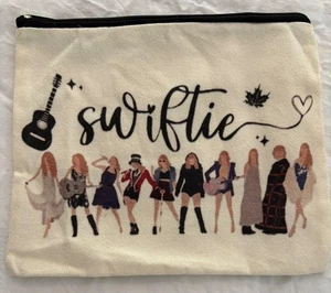 Taylor Swift “swiftie” Canvas Zip-Top Makeup Cosmetic Bag Pouch. 9” - Picture 1 of 9