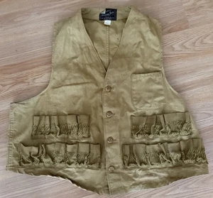 American Field Vintage Sportsman Hunting Shooting Vest Tan Cotton Buttons - Picture 1 of 10