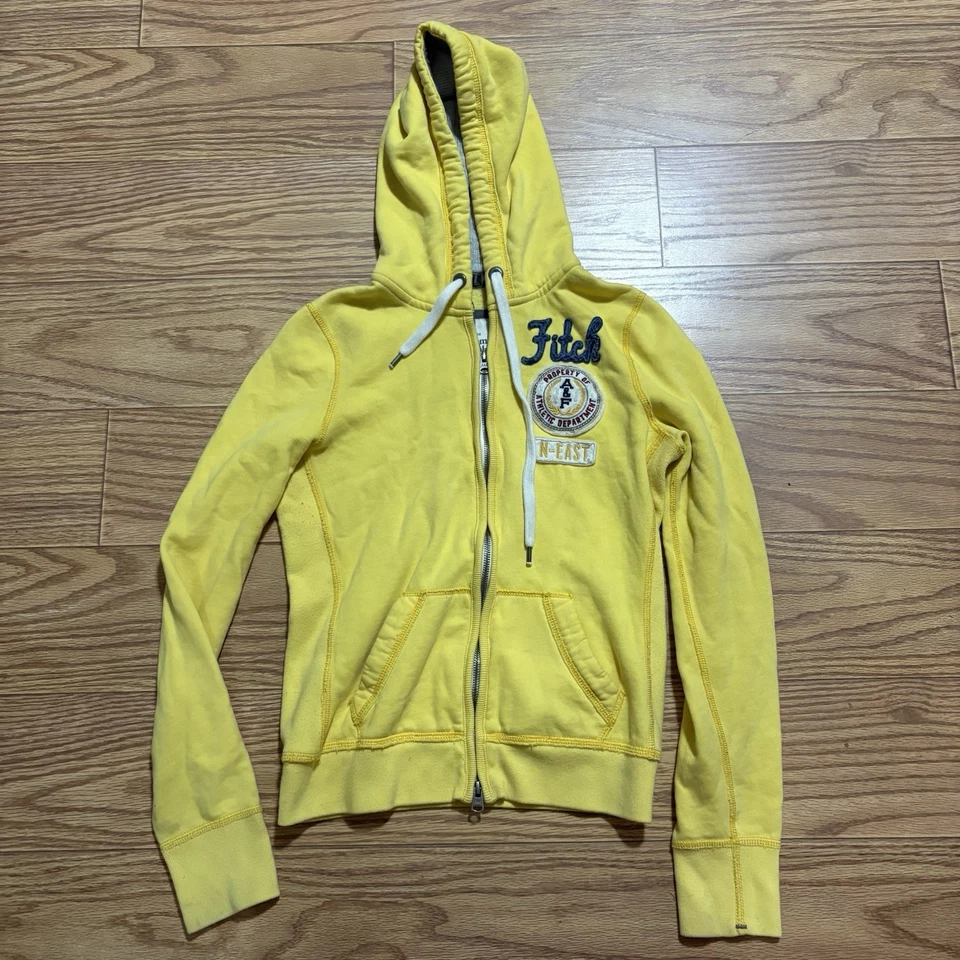 Sudadera con capucha y2k 2000s Abercrombie & Fitch doble cremallera cremallera completa para mujer mediana  Foto 1 de 4