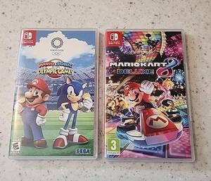 Mario Kart 8 Deluxe + Mario & Sonic Olympic Games - Nintendo Switch games lot - Picture 1 of 5