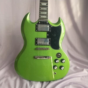 Big G SG Green Electric Guitar Maple Neck 2H Pickups 6 Strings IN STOCK - Picture 1 of 19