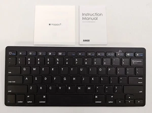 ANKER Slim Bluetooth Wireless Keyboard K1280 Black IOS Android Mac Windows - Picture 1 of 10