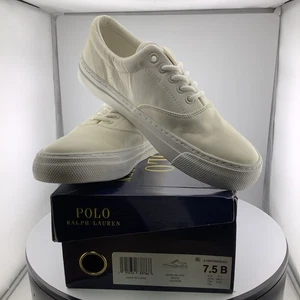 NIB Polo Ralph Lauren Men's Bryn Off White Sneakers Size 7.5 - Picture 1 of 4