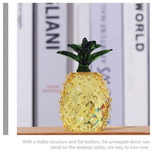 Crystal Pineapple Decoration Artificial Office Ornaments Home Figurine - Picture 1 of 12