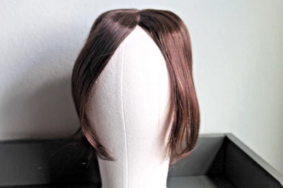 Brown auburn chocolate hair topper clip in volume natural looking hairpiece for - Image 1 of 3