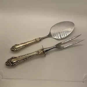 Vintage Reed & Barton Mirrorstele Sterling Handle Large Serving Spatula and Fork - Picture 1 of 10