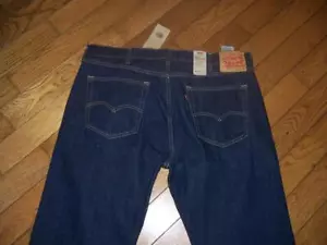 NEW LEVI'S 505 REGULAR FIT DENIM JEAN 40" W 34" L DARK INDIGO BLUE MSRP $59.50 - Picture 1 of 4