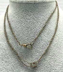 Antico Orologio Vittoriano Y & S Riempito Oro Fob Slide Collana - Foto 1 di 11