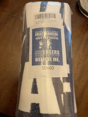 Donald Trump: President USA:  50 x 60 Throw Blanket:  Brand New in Package - Image 1 of 4