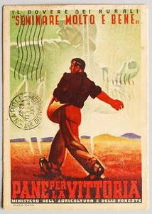 ITALIA 1943 Fascista Militar Propaganda PPC Cartolina "Pan para la Victoria" MIRAR - Imagen 1 de 2