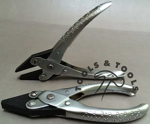 2 Piece Set Parallel Action 140 & 125 mm Smooth Flat Nose Pliers Jewelry Crafts - Picture 1 of 5