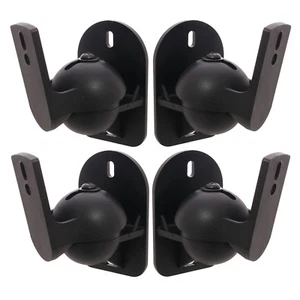 4 Speaker brackets Universal Surround sound - Set of 4 black brackets - Picture 1 of 6