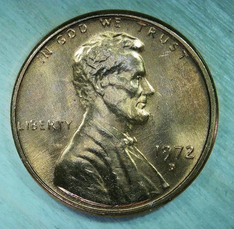 1972 D Lincoln Cent BU - WDDO- 001 Stage B / Die Clash Behind Lincoln’s Neck Cover