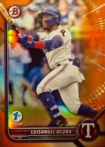 Bowman Draft 2022 primera edición #BD-159 Luisangel Acuña lámina naranja/25 - Imagen 1 de 4