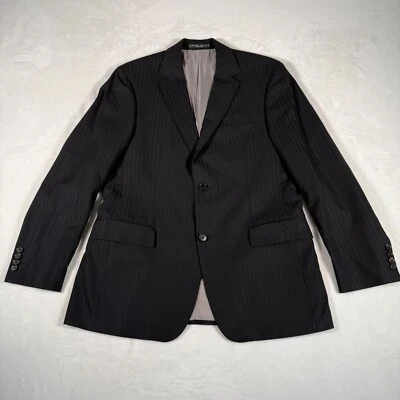 Blazer Hugo Boss Hombre Talla 40R Gris Rayas 100% Lana Pasolini Película Hecho en EE. UU. Foto 1 de 4