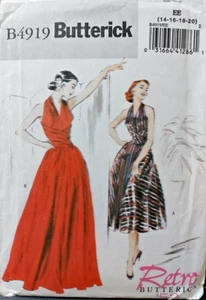 Butterick Sewing Pattern 4919 Misses 14-20 Easy Flared Dress inc Maxi Retro 1952 - Picture 1 of 7