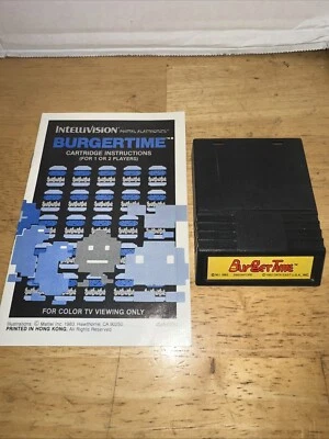 BurgerTime (Intellivision) Cartridge & Manual Only CLEANED & TESTED - Image 1 of 3