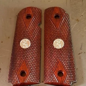 Empuñadura de pistola 1911 para COLT Brown Handcraft tamaño completo madera de caballo THAI - Imagen 1 de 1