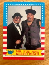 1987 Topps WWF Wrestling Card #17 Mr. Fuji & Killer Khan (NM)