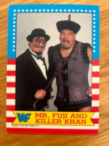 Tarjeta de lucha libre 1987 Topps WWF #17 Mr. Fuji & Killer Khan (nuevo) - Imagen 1 de 2