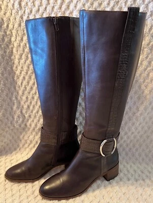 Corso Como Marrón Reptil Liesthbeth Marrón Rodilla Montar Campus Cuero Botas EE. UU. 8 Foto 1 de 4