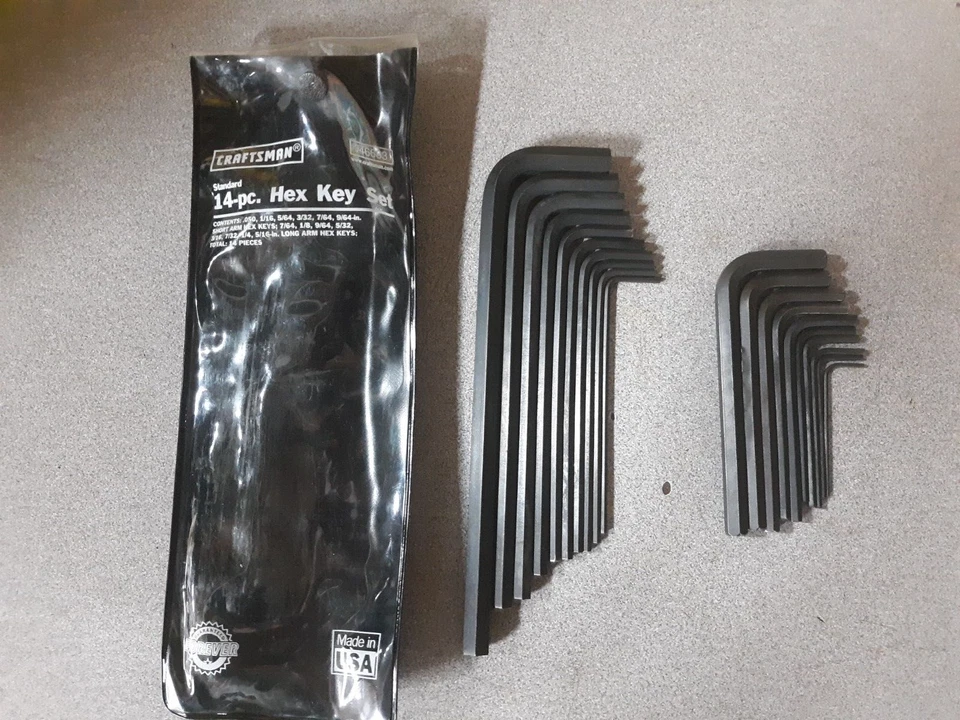 Craftsman 20 Piece SAE Hex Key Allen Wrench Set with Pouch 946683 Long and Short - Image 1 of 1