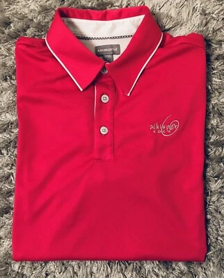 Camisa Polo de Golf Ashworth Whisper Rock Club de Golf Scottsdale AZ Rosa Para Hombres Pequeña Foto 1 de 4