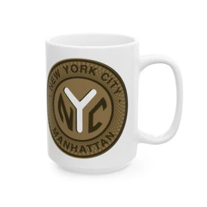 Taza de cerámica NYC Manhattan Token New York City, (11 oz, 15 oz) - Imagen 1 de 12