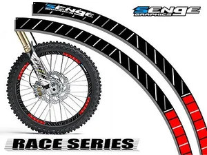 19 & 21 INCH DIRT BIKE RIM PROTECTORS WHEEL DECALS TAPE GRAPHICS MOTORCYCLE - Picture 1 of 1