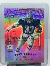 2001 Donruss Elite Tony Dorsett Passing the Torch Auto 40/100!