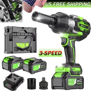 21V Cordless Impact Wrench 3/4''1600Nm High Torque Impact Gun Drill+4Ah Battery - Picture 1 of 10