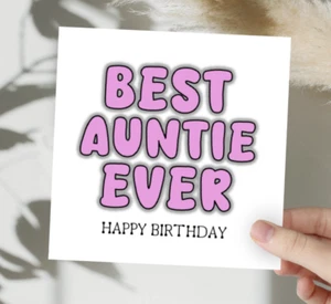 Auntie Birthday Card Cute Birthday Card Card For Her Best Auntie Ever Special MS - Picture 1 of 3