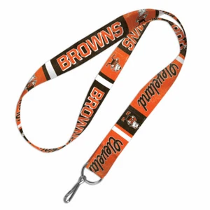CLEVELAND BROWNS LANYARD KEY CHAIN 1" WIDE 20" LONG NFL LICENSED - Picture 1 of 1
