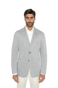 4200 ISAIA "Comfort" Gray Jacket Sport Coat Wool Silk & Linen 44 US / 54 EU - Picture 1 of 9