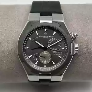 Montre Vacheron Constantin Overseas Dual Time 47450/000W-9511 cadran gris acier - Photo 1 sur 9