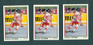 1991-92 O-Pee-Chee Premier #117 Nicklas Lidstrom Rookie 3 Card lot NM-MT