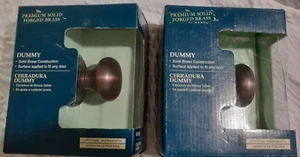 Perilla de puerta ficticia de latón forjado macizo premium - Juego de 2 con kit - Imagen 1 de 8