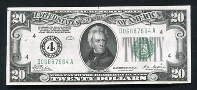 FR. 2050-D 1928 $20 FRN FEDERAL RESERVE NOTE CLEVELAND, OH GEM UNCIRCULATED - Image 1 of 2