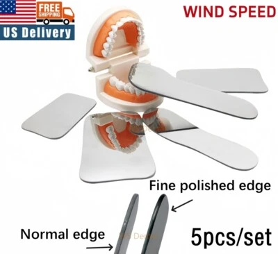 Espejos fotográficos de vidrio ortodoncia dental reflector intraoral de espejo bucal 5 piezas Foto 1 de 4